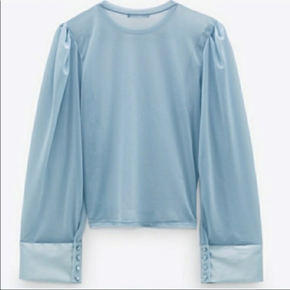 Semi-sheer tulle top - Picture 5 of 6
